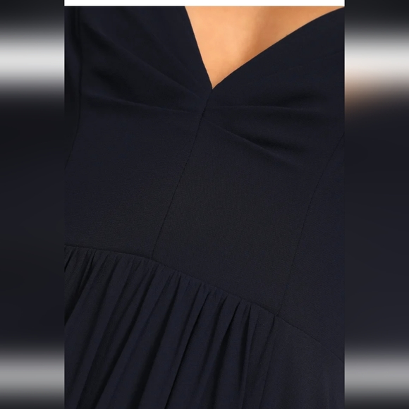 Spread the Romance Navy Blue Lace Off-the-Shoulder Maxi Dress - Picture 9 of 9